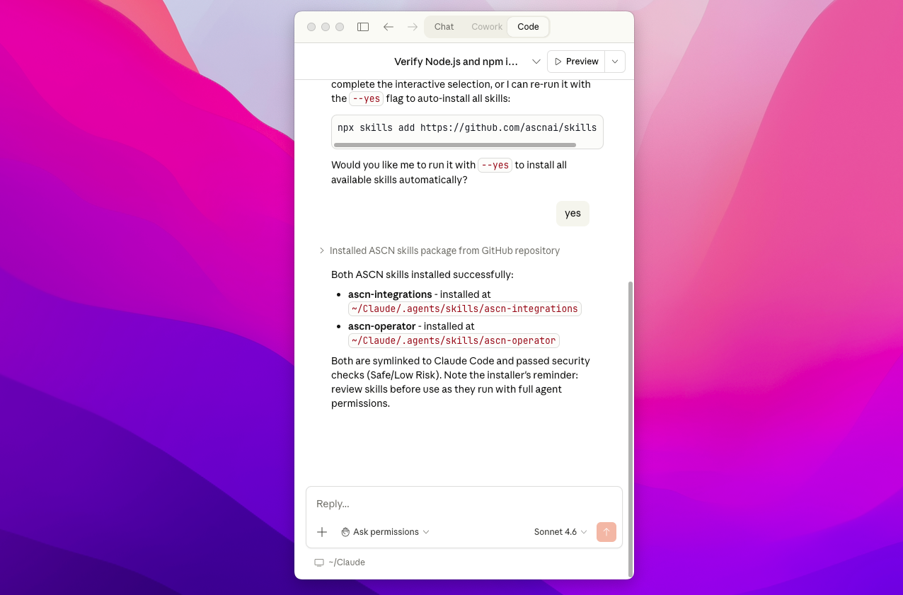 Как подключить ASCN MCP к ClaudeCode, чтобы собирать автоматизации и ИИ-агентов