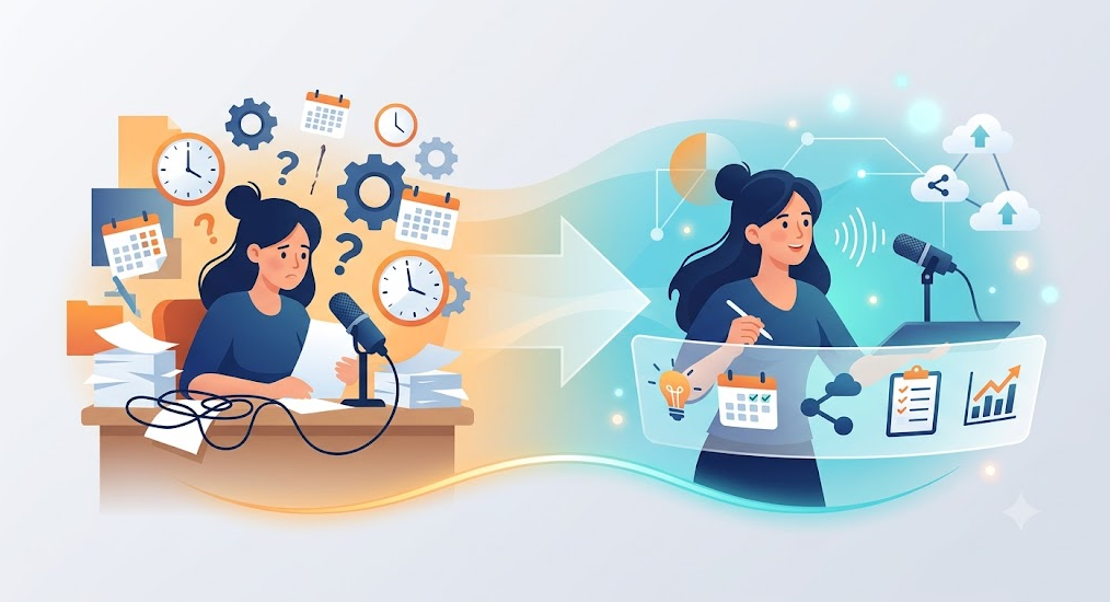 Podcast production pipeline