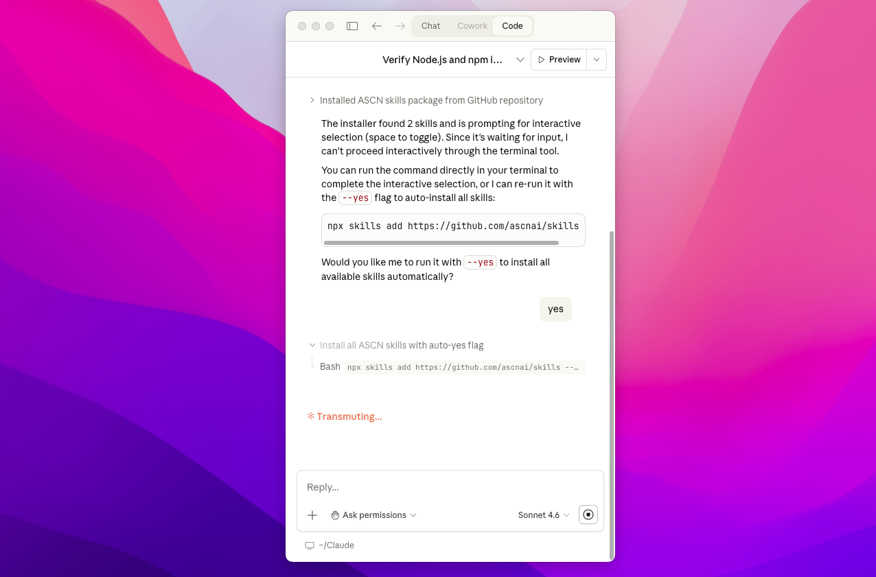 Как подключить ASCN MCP к ClaudeCode, чтобы собирать автоматизации и ИИ-агентов