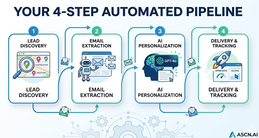 Automate B2B lead generation & email campaigns with Google Maps, SendGrid & AI