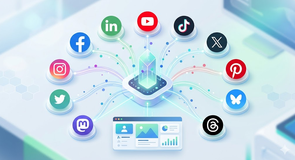 Posts on all social networks with one agent