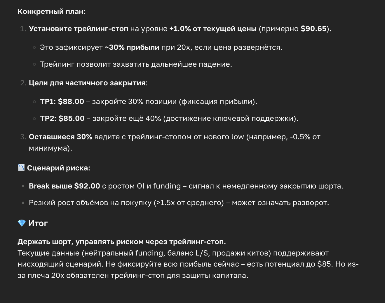 Кейс AVAX: шорт 15x принёс +113.9% за 8 дней SHORT 15x