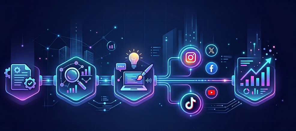 Full Marketing Pipeline (Brief → Metrics)