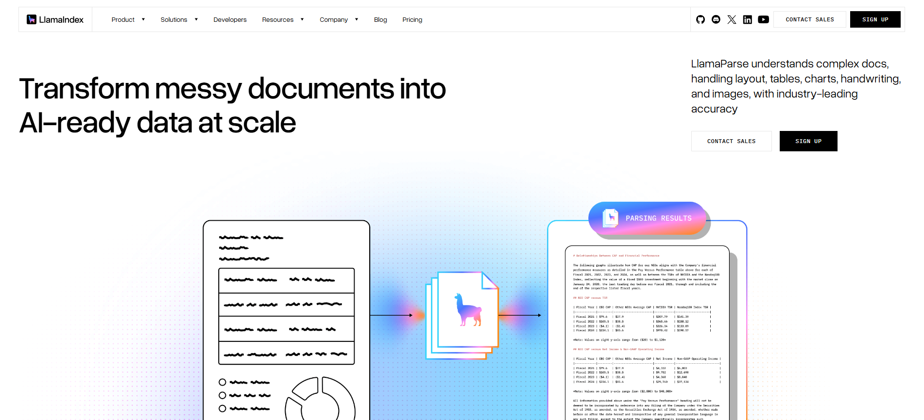 AI Document Parsing Service Based on Llama Technology
