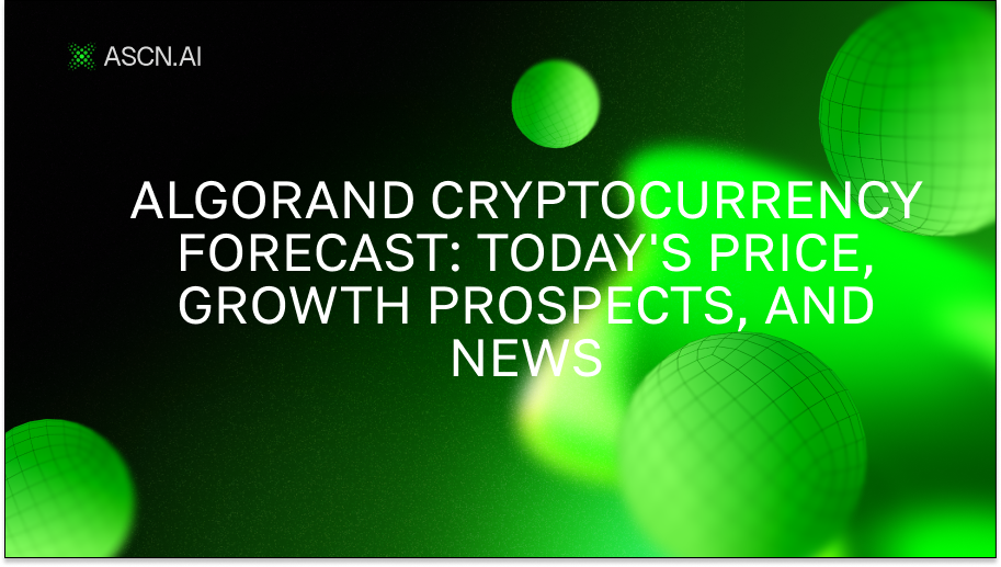 Algorand cryptocurrency forecast: today's price, growth prospects, and news