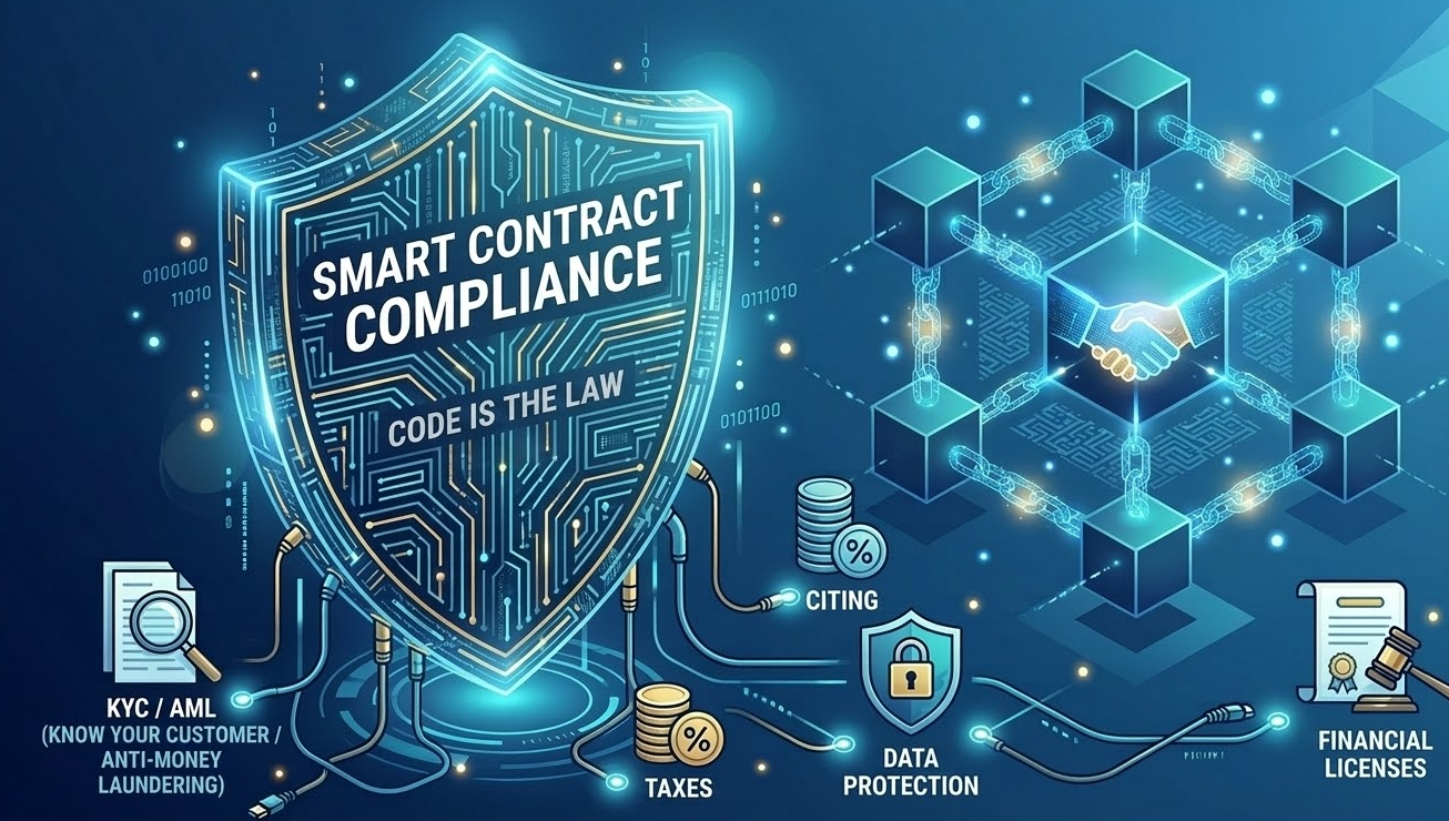 Multi-jurisdictional monitoring and automation of smart contract compliance