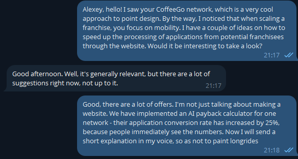 Telegram cold database mailing for lead generation