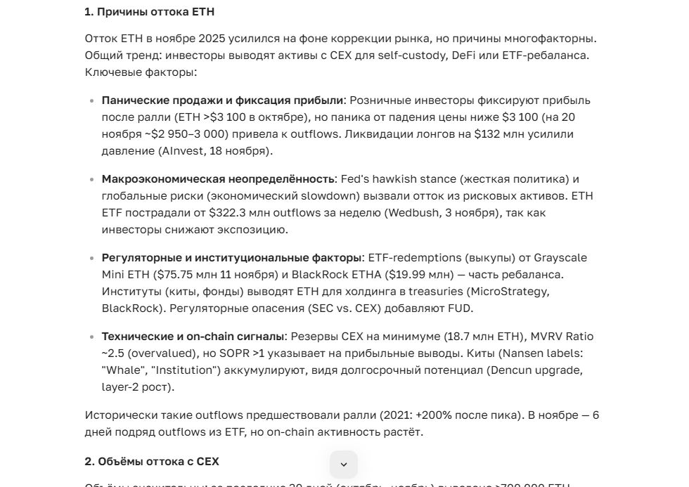 ТОП монет с крупнейшим оттоком с CEX-бирж