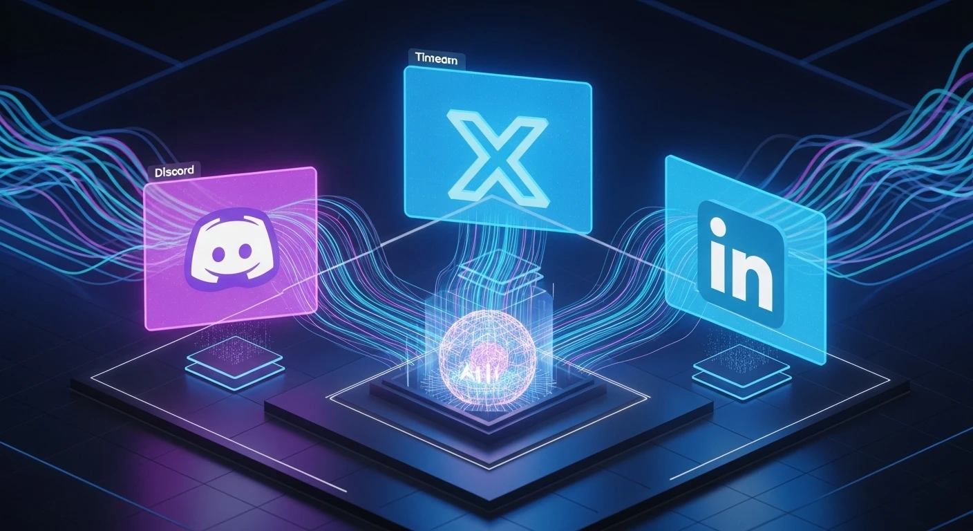 AI-оптимизированная публикация контента на X, Discord и LinkedIn — услуга ASCN.AI