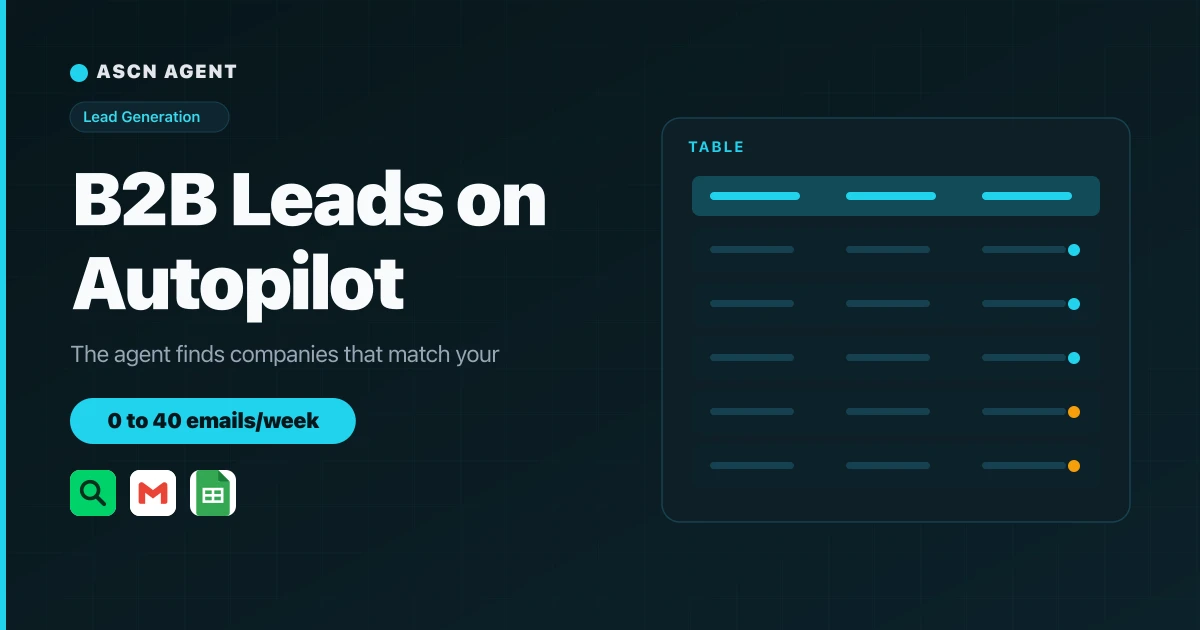 AI Agent for B2B Lead Generation: Cold Outreach on Autopilot