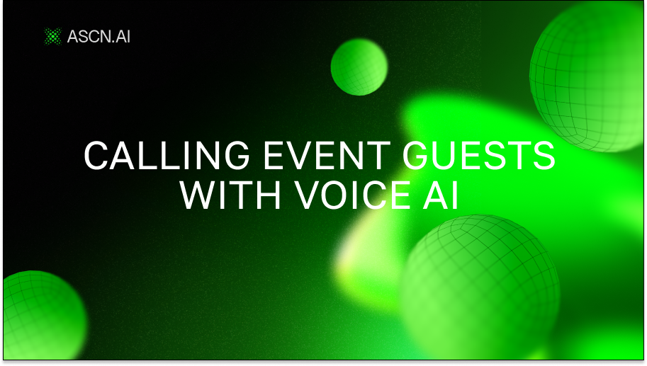 Calling event guests with voice AI
