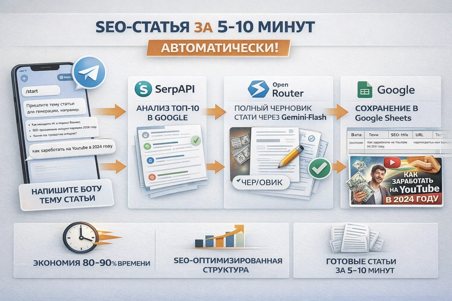 SEO Automation — генератор статей с ИИ и SERP-анализом
