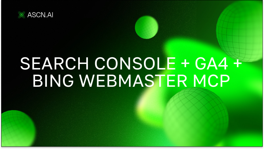 Search Console + GA4 + Bing Webmaster MCP