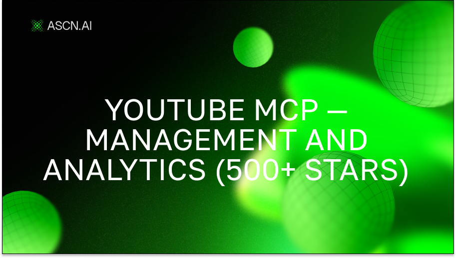YouTube MCP — Management and Analytics (500+ Stars)