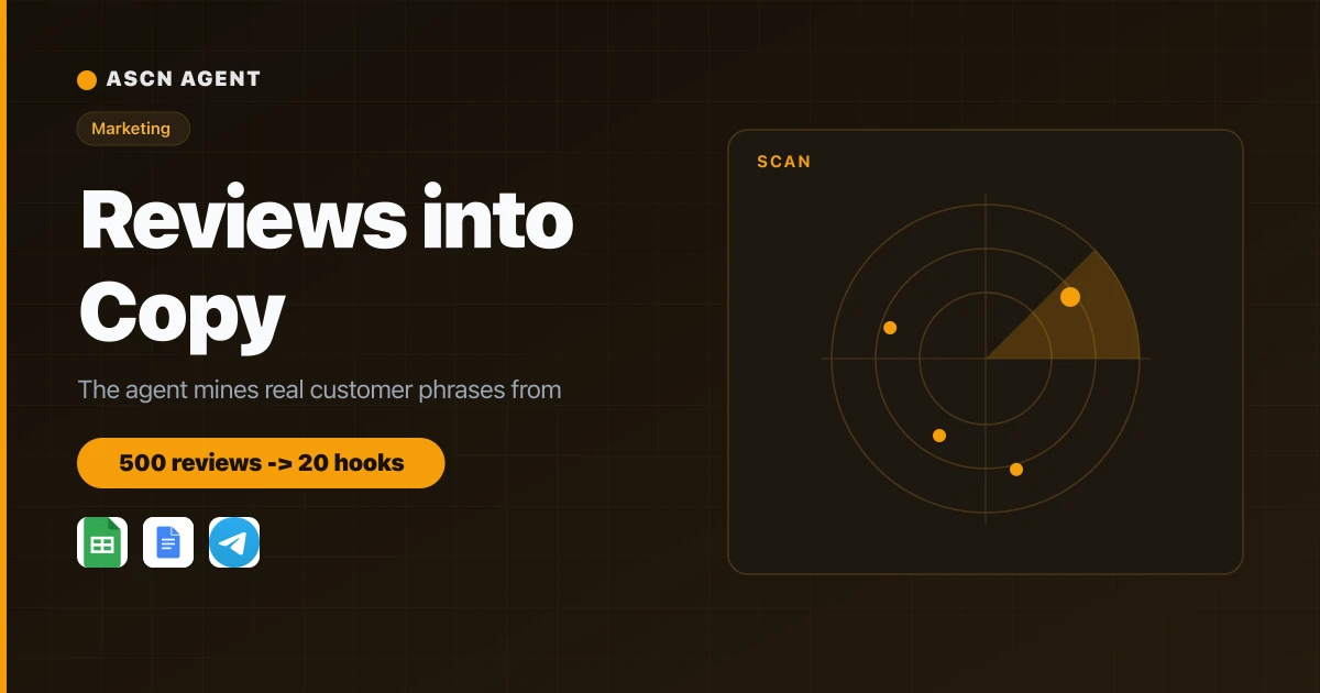 VoC Copy Miner: AI Agent for Voice-of-Customer Copywriting