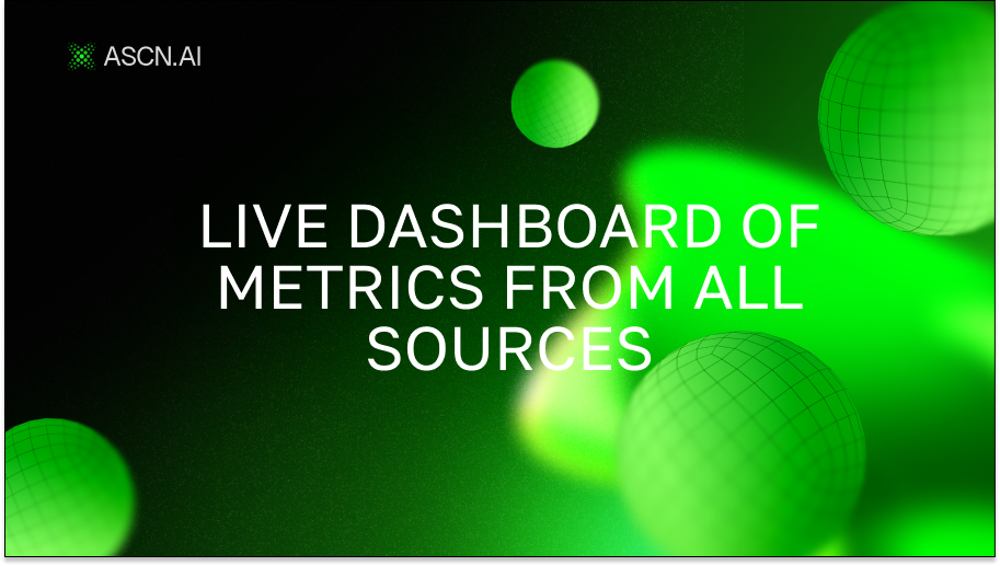 Live dashboard of metrics from all sources