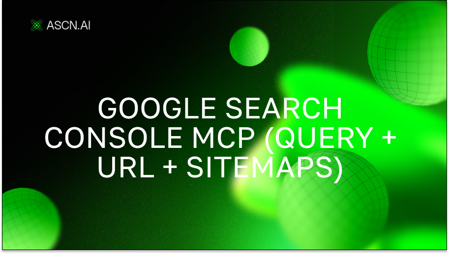 Google Search Console MCP (query + URL + sitemaps)