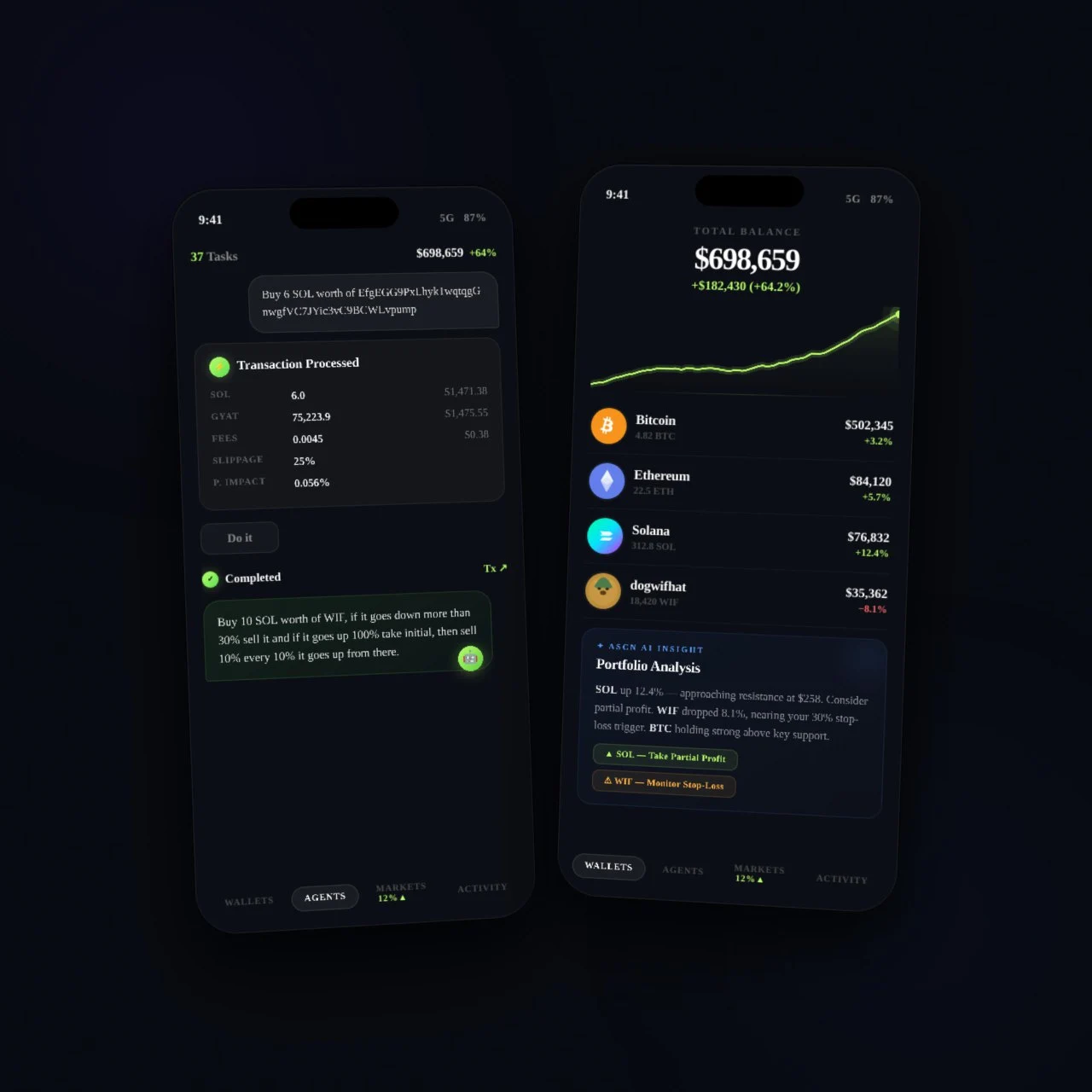 Crypto wallet interface